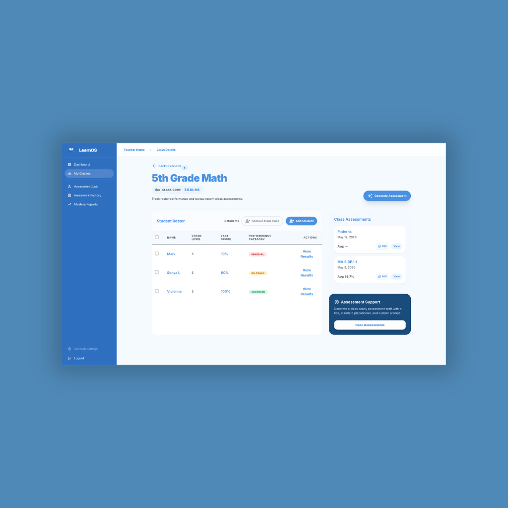 LearnOS Dashboard Preview